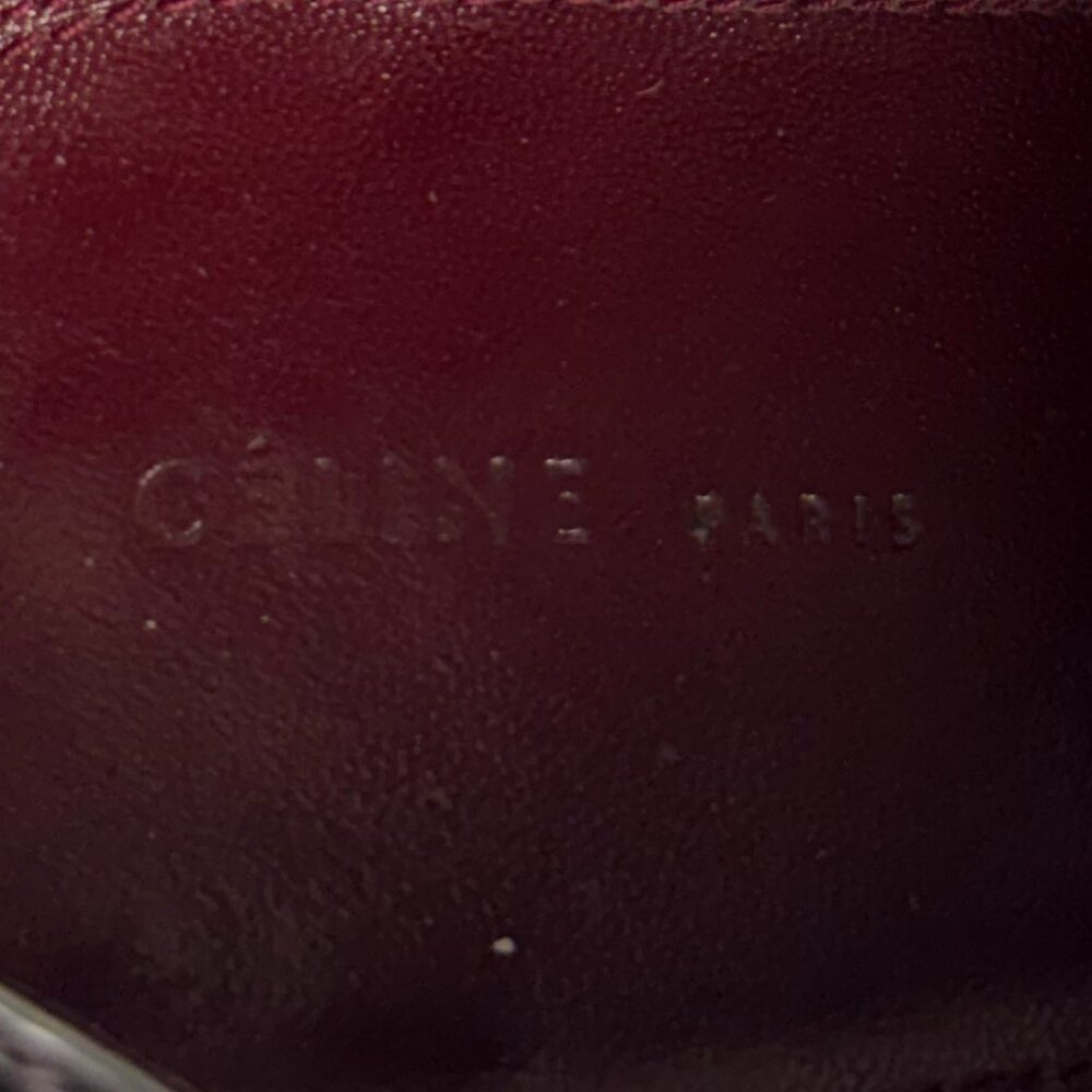 Celine Gold Metal Plate Lace-up Oxfords - Picture 6 of 7